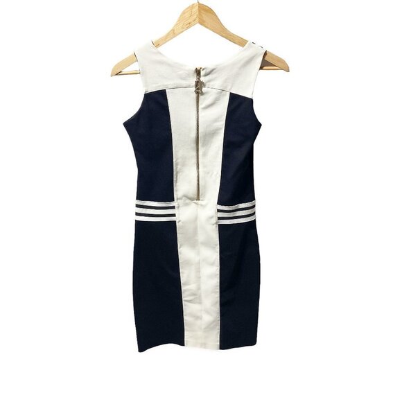 Vintage 2000s John Galliano Bodycon Sport Dress Black/Cream - Picture 4 of 5